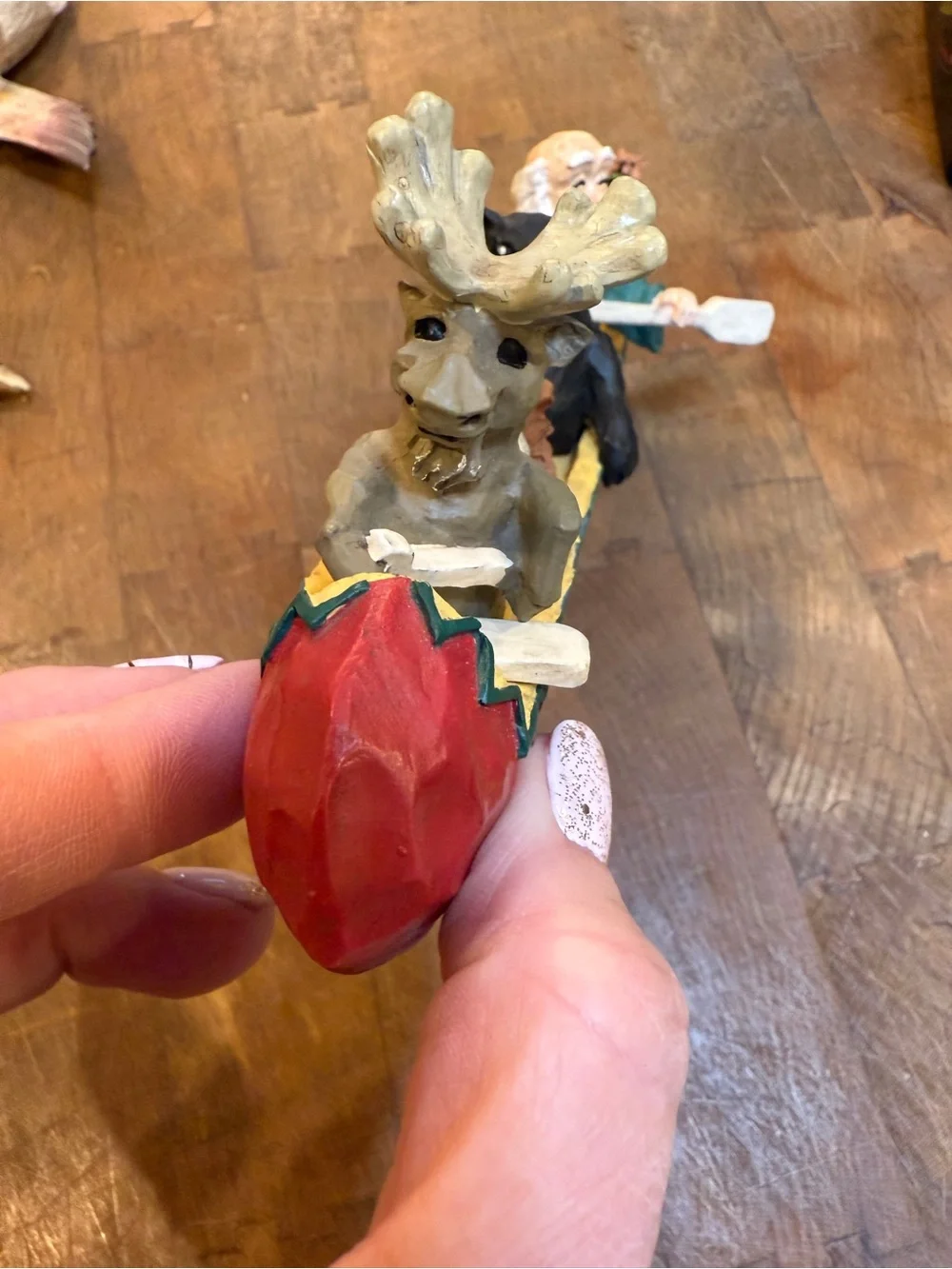 Christmas Holiday Figure Santa in Canoe All Creatures Great & Small by Midwest